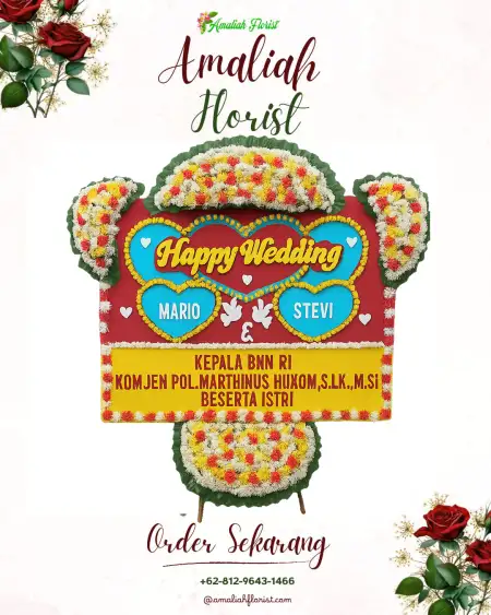 Papan Bunga Pernikahan Pangkalan Lesung